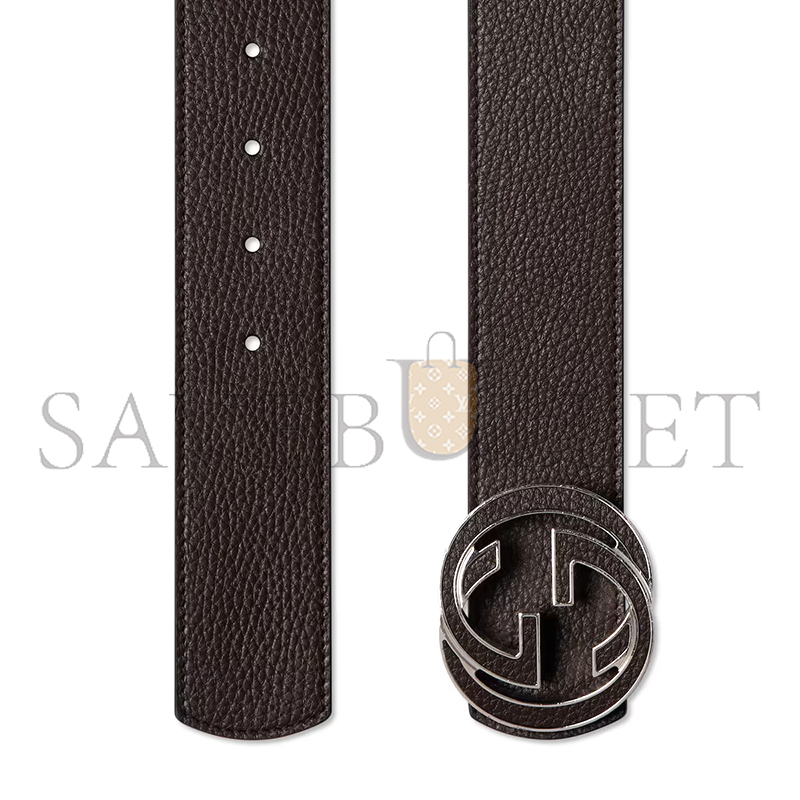 G*u*i reversible belt with interlocking g buckle 812273